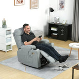 YITAHOME Power Lift Recliner Chair, Modern Fabric Recliner Chair with Massage and Heat, Spacious Seat, USB Ports, Cup Holders, Remote Control, Suitable for Living Room Dark Grey2